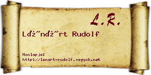 Lénárt Rudolf névjegykártya