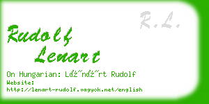 rudolf lenart business card